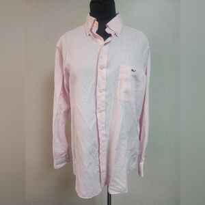 Vineyard Vines Slim Fit Tucker Shirt Pink Button-Down | Men’s Large
